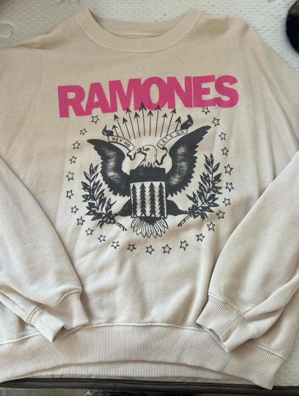 RAMONES AE Beige Crewneck Sweatshirt sz M
